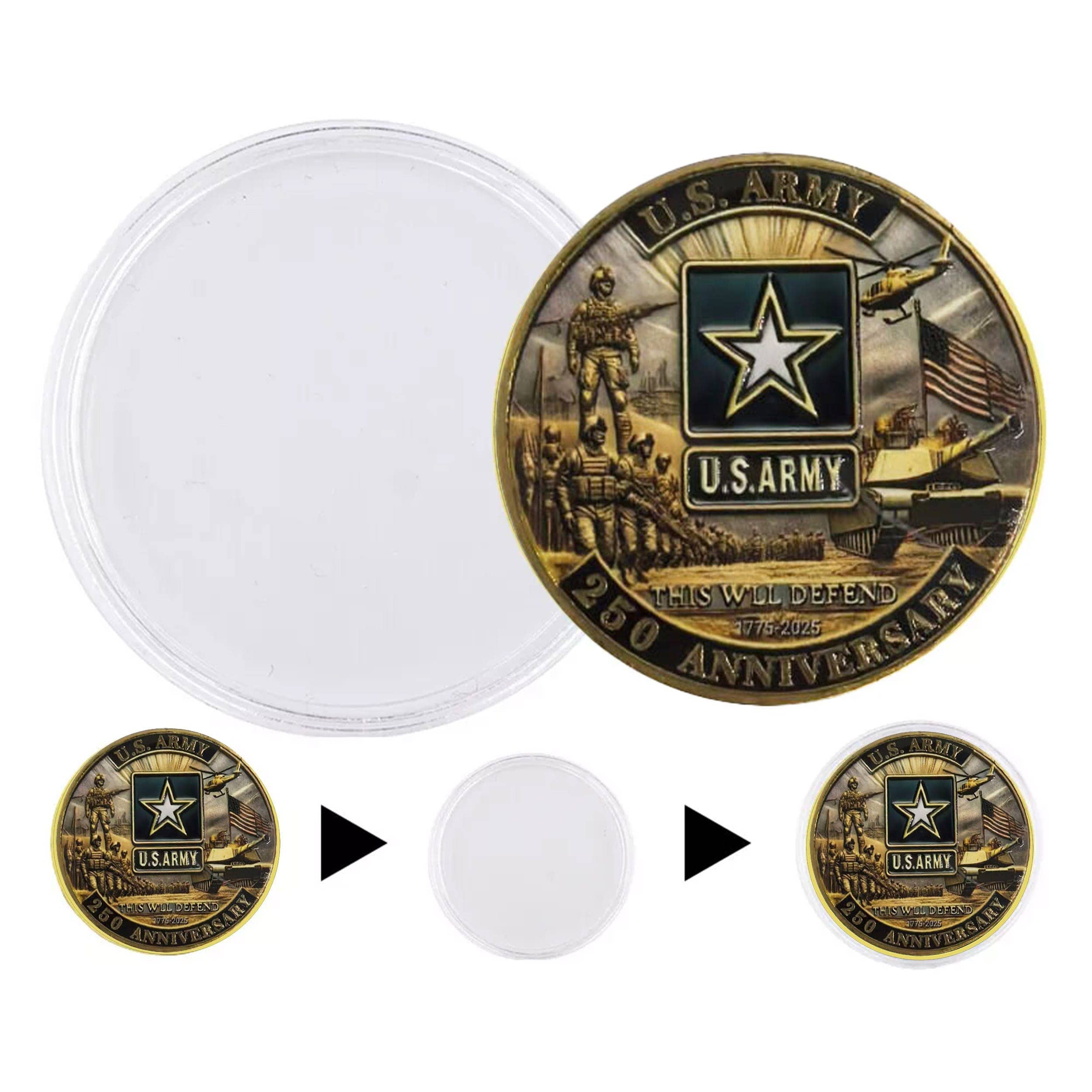 US Army 250th Anniversary Bronze Plated Commemorative Coin