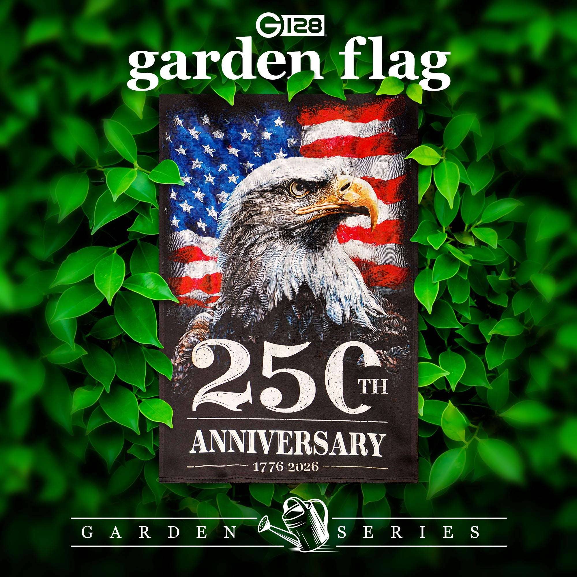 USA 250th Anniversary American Bald Eagle Garden Flag 12x18