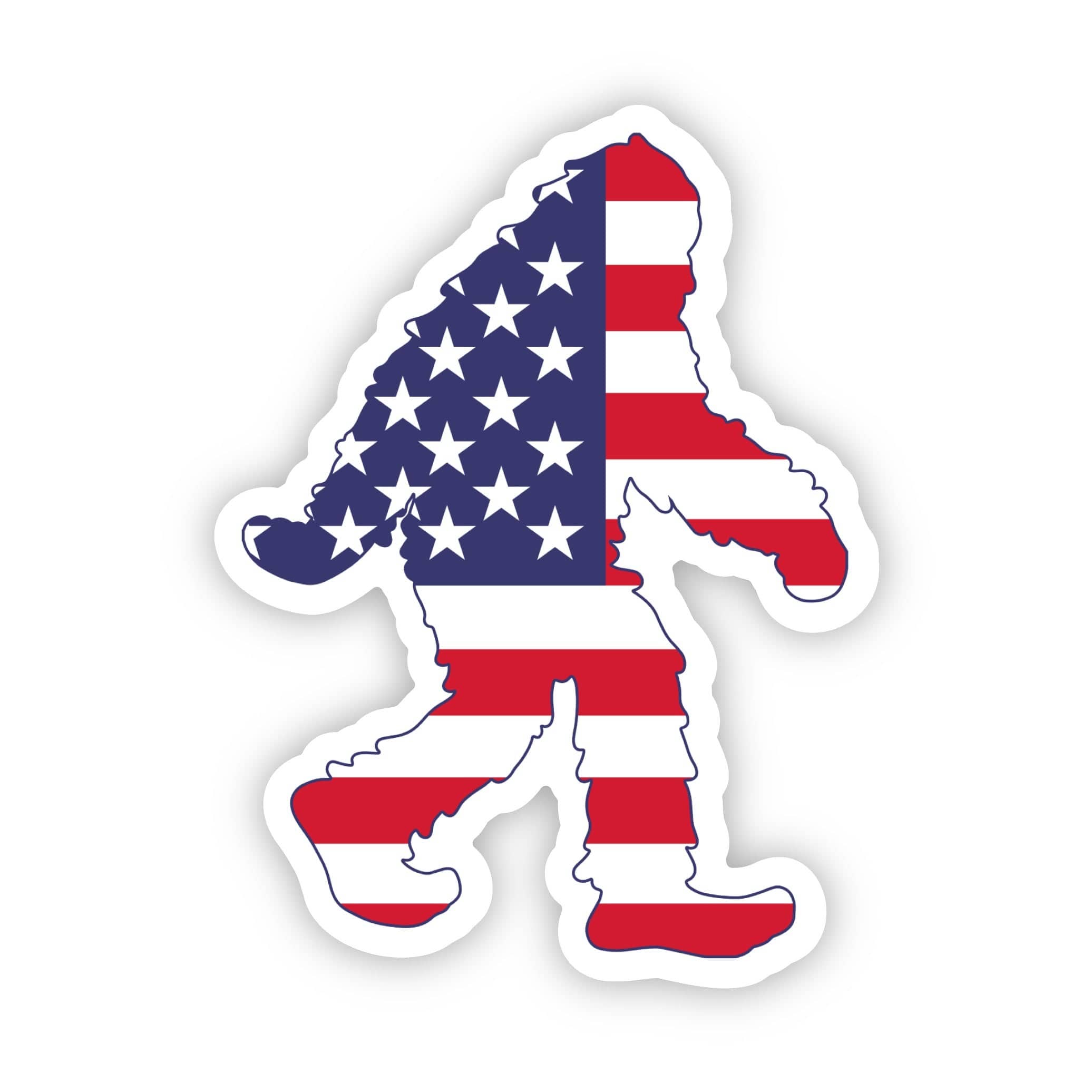 Sasquatch Sticker - American Flag
