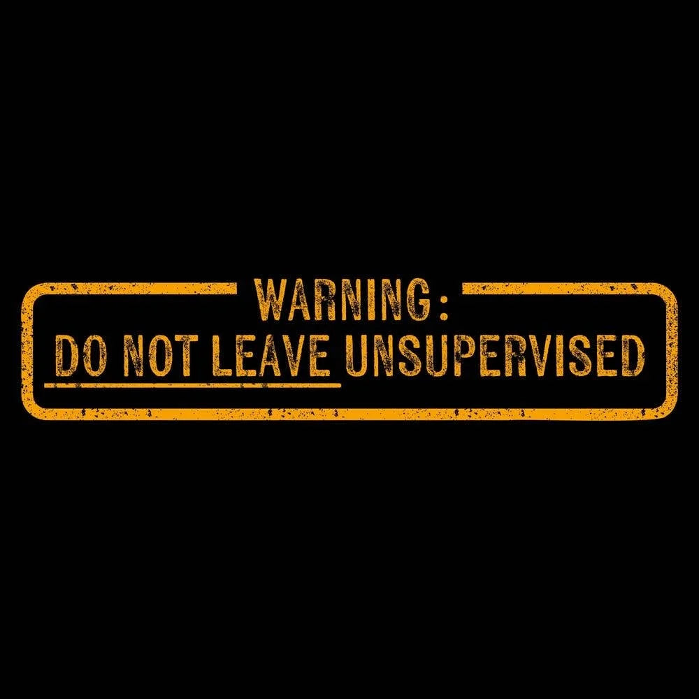 Needs Supervision T-Shirt - Black