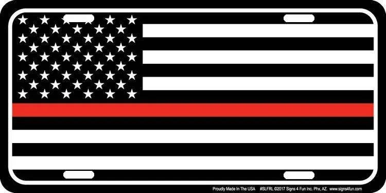 Thin Red Line - License Plate