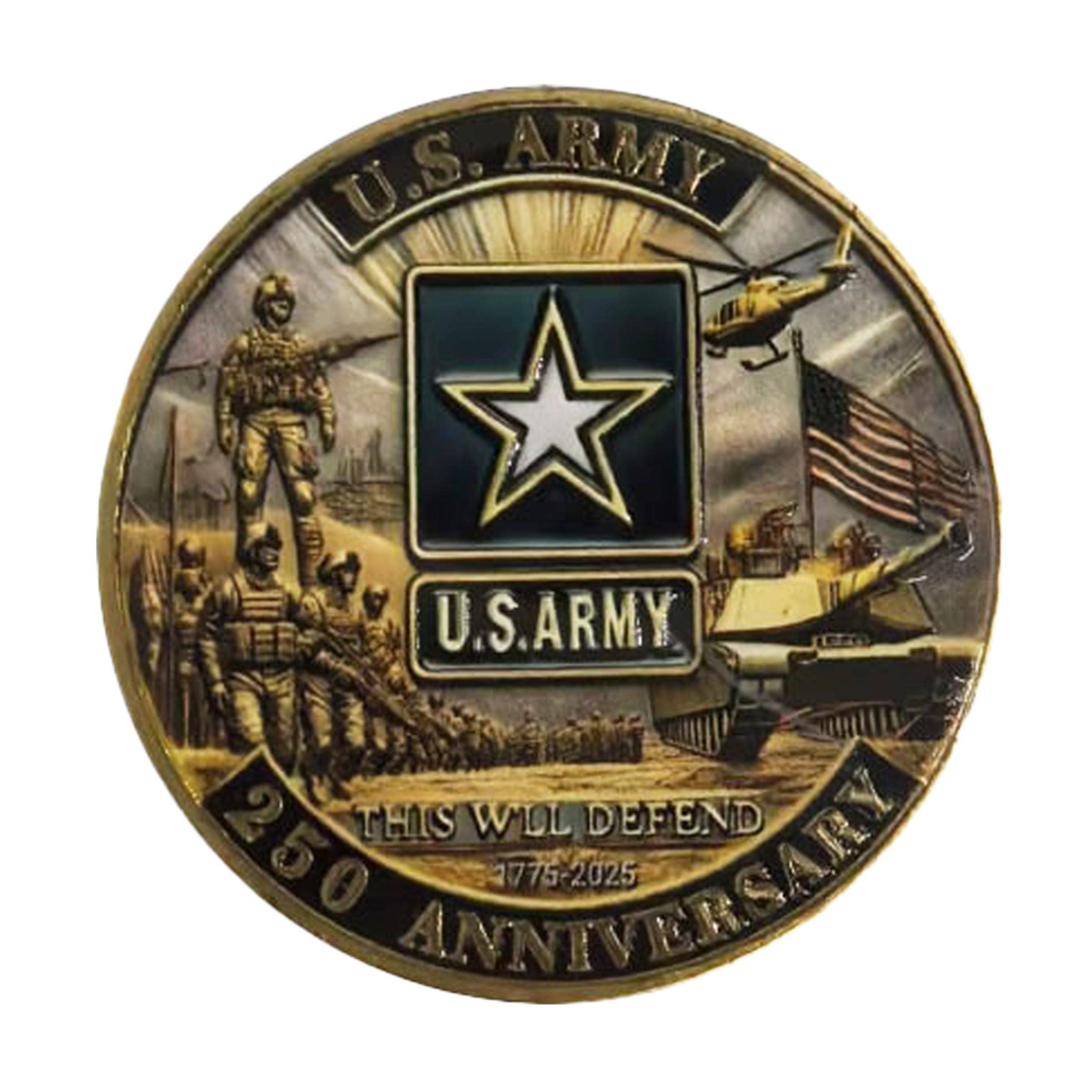 US Army 250th Anniversary Bronze Plated Commemorative Coin