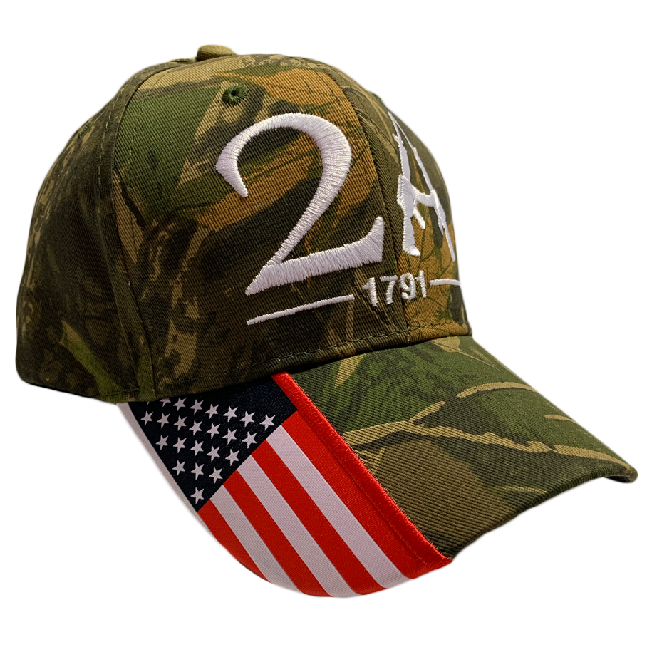 Woodland Camo Second Amendment Hat - 2889