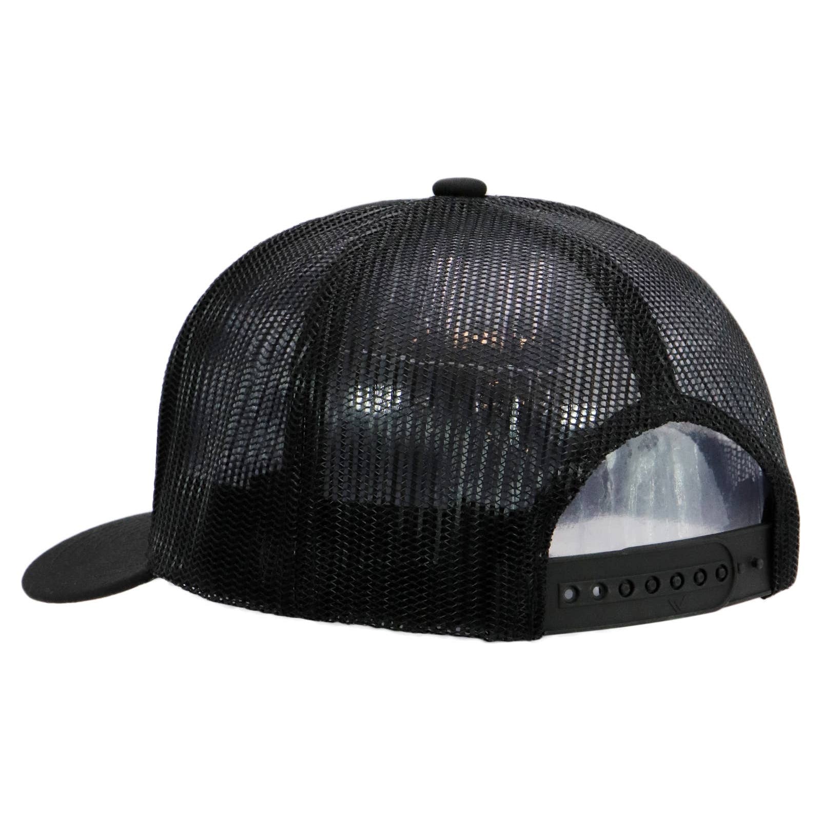 Police Blue Line American Flag Mesh Trucker Hat