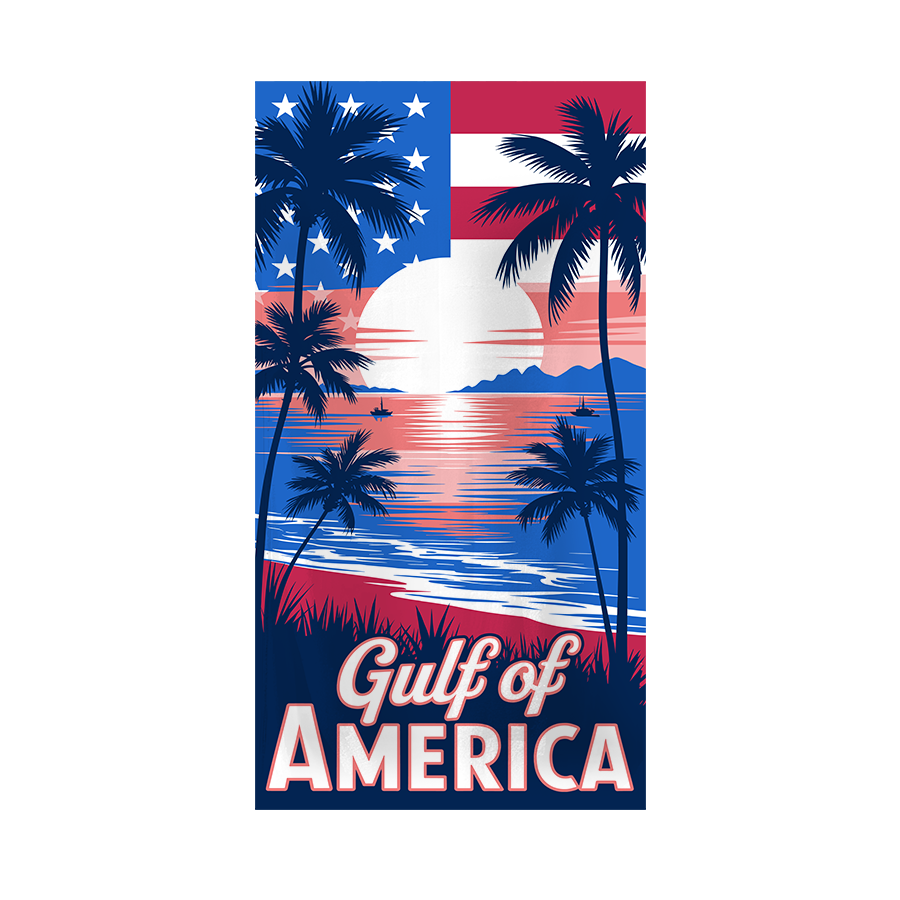 Gulf Of America - Red White Blue Beach Towel - 3812