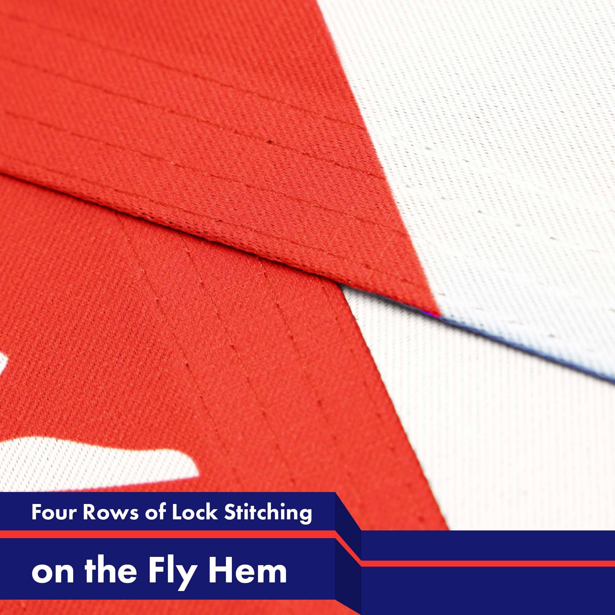 USA 250th Anniversary Red Stripes Flag 3x5Ft Double Sided