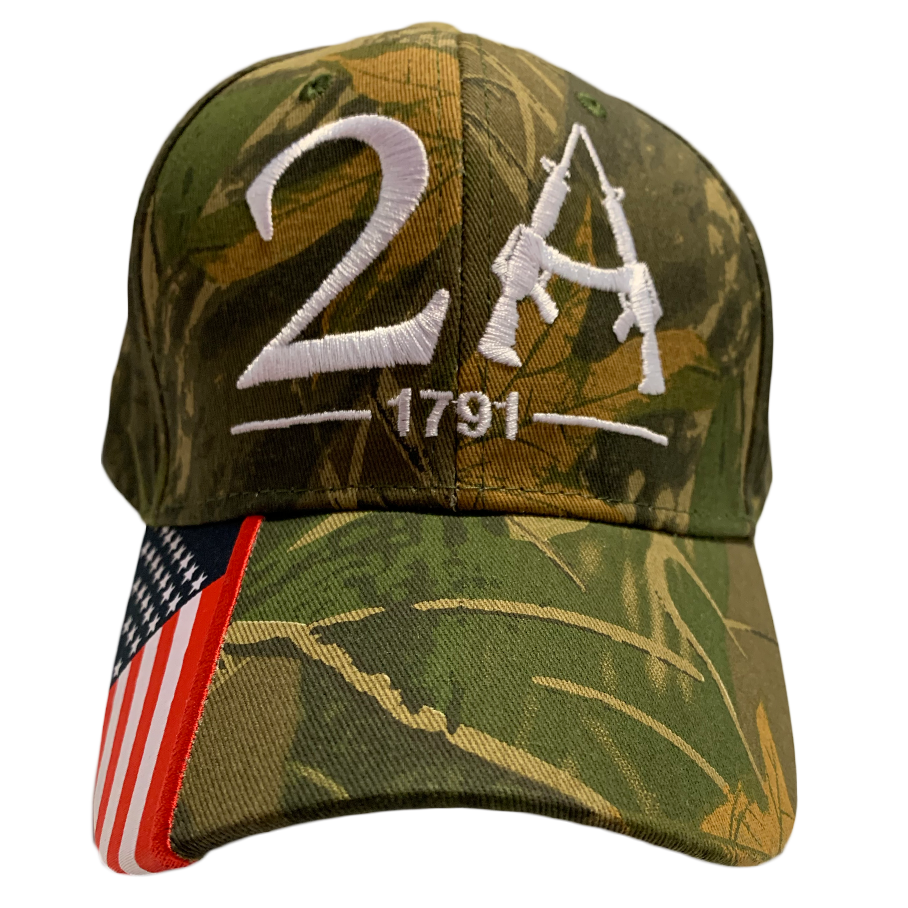 Woodland Camo Second Amendment Hat - 2889