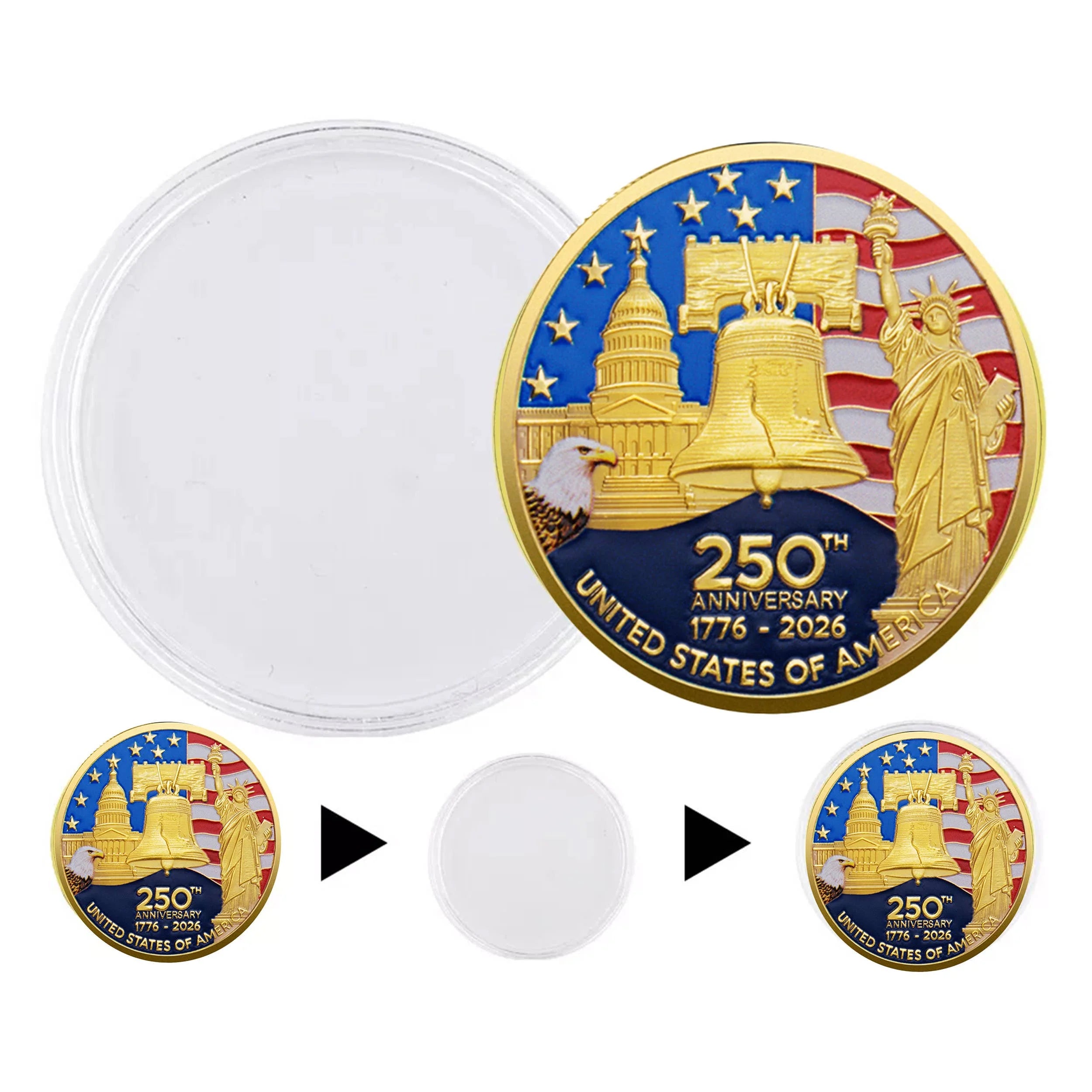 Independence 250th Anniversary of the USA Gold Plated Coin