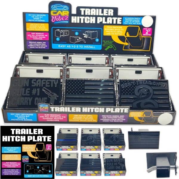 Premium Trailer Hitch Covers - Styles Will Vary