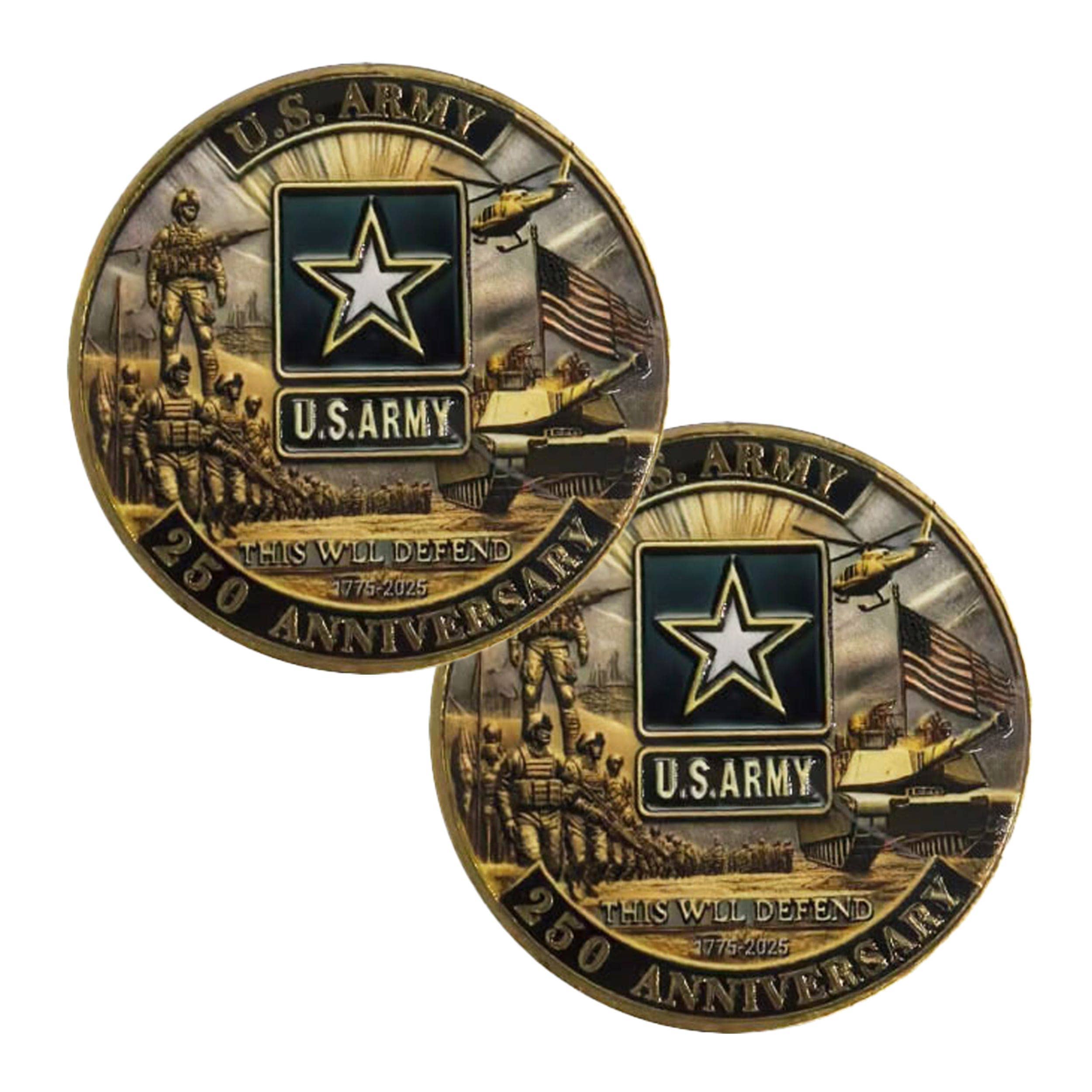 US Army 250th Anniversary Bronze Plated Commemorative Coin
