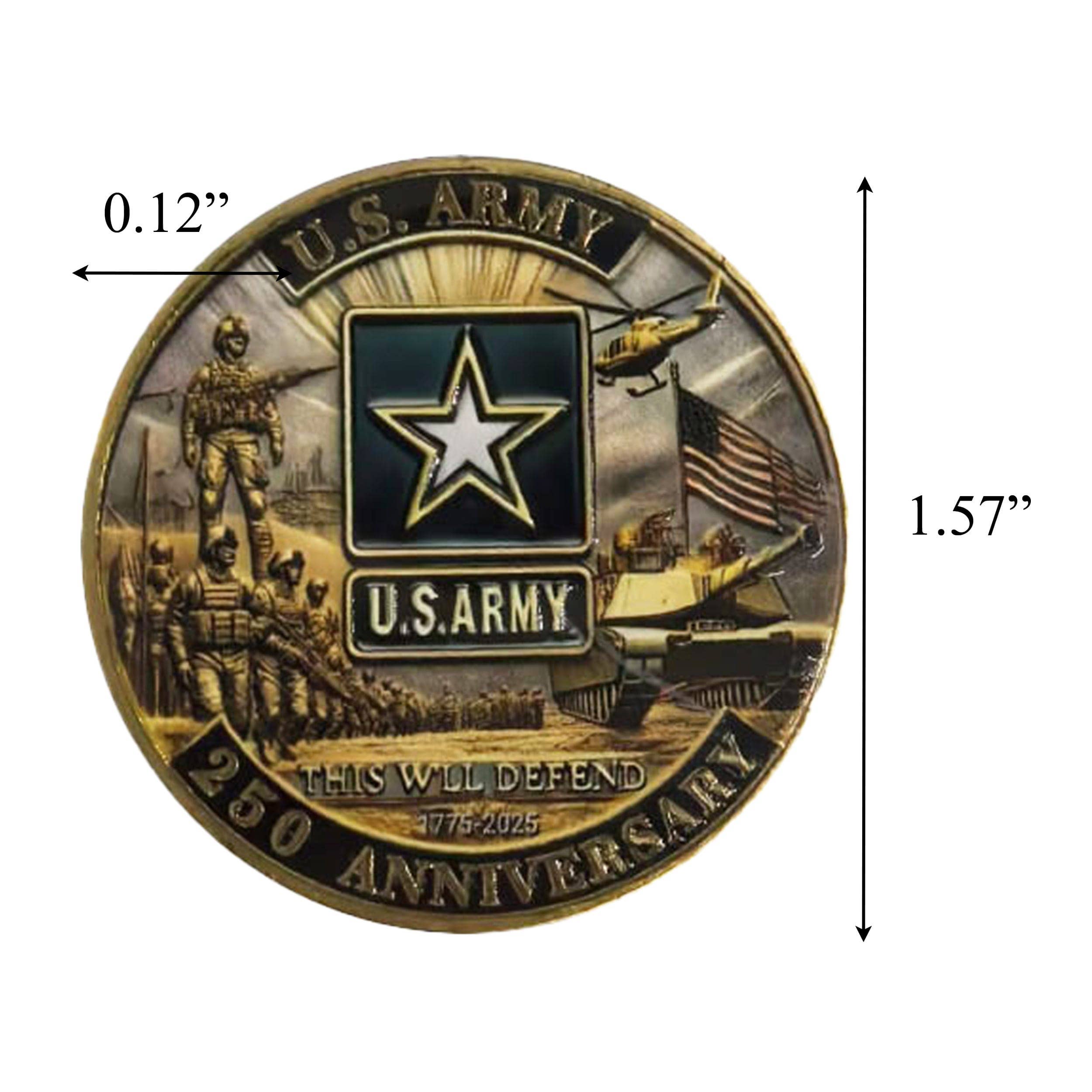 US Army 250th Anniversary Bronze Plated Commemorative Coin