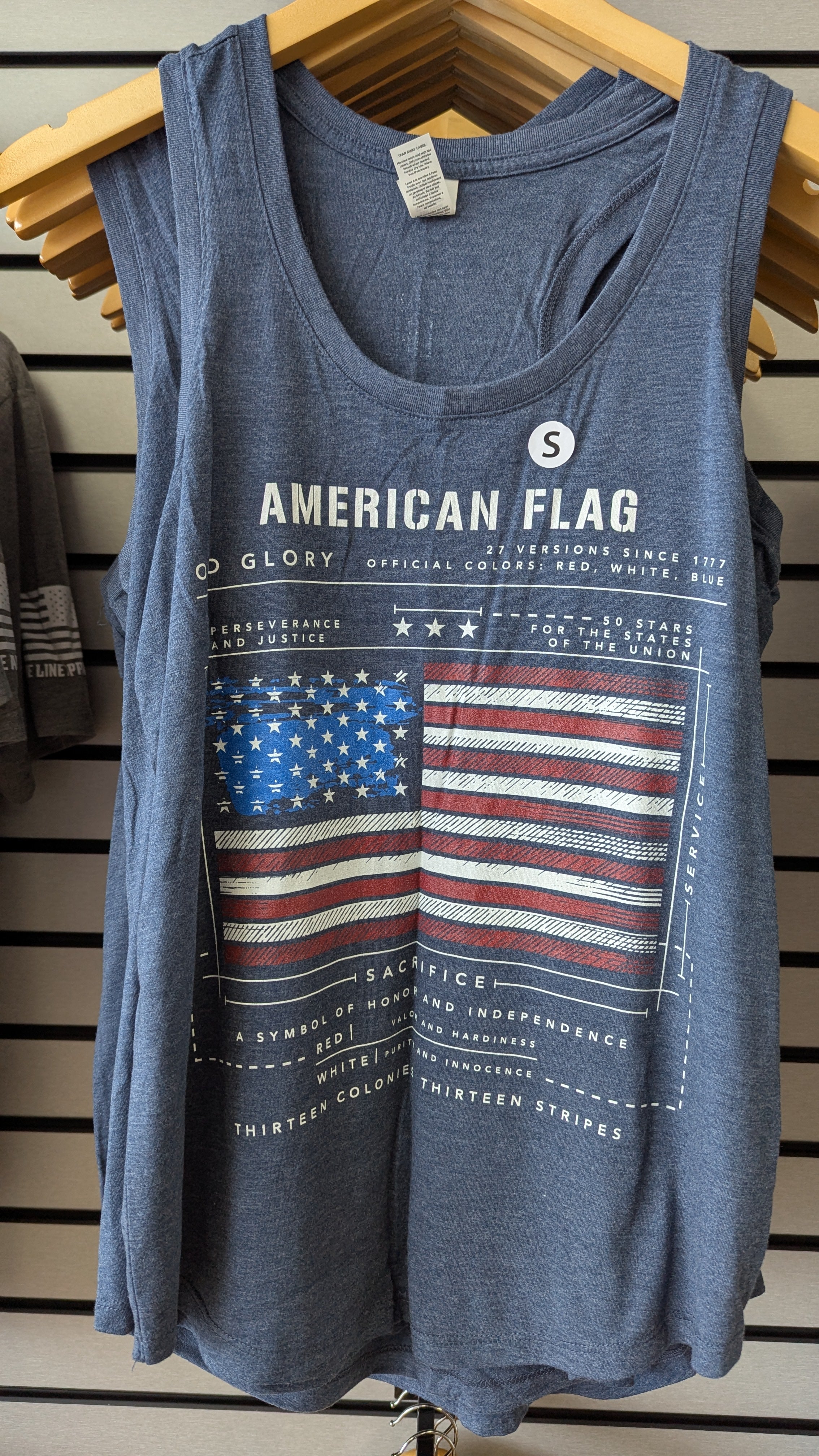 American Flag Schematic Nine Line Women's Racerback Tanktop